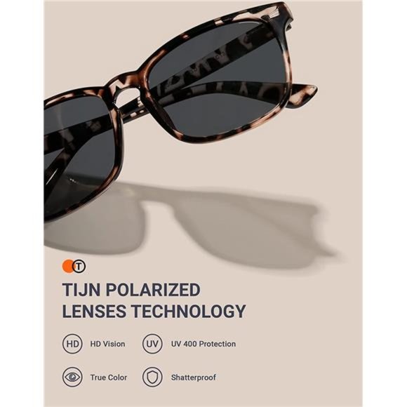 2 Pack Polarized Sunglasses for Women Men Classic Sun Glasses 100% UV Protection main image 5